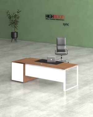 Sync Straight Executive Desk (White Leg)