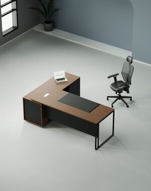 Sync Manager Desk (Black Leg)