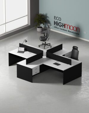 Eco 4 Cluster L Shaped Workstation