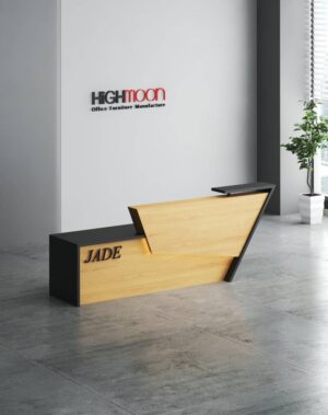 Jade Reception Desk (Black Leg)