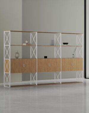 Cube Executive Display Cabinet (White Leg)