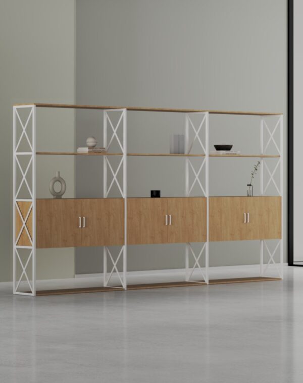 Cube Executive Display Cabinet (White Leg)