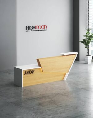 Jade Reception Desk (White Leg)