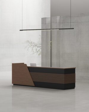 Orange Reception Desk, Office Furniture Dubai, Highmoon