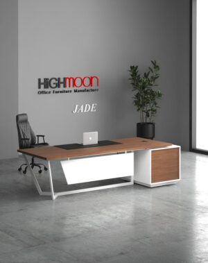 Jade Straight Desk (White Leg)