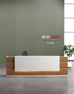 Snow Reception Desk (White Leg)