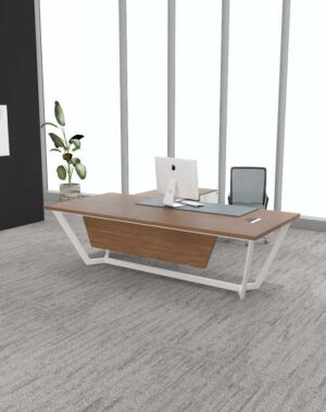 Snow Executive Desk (White Leg)