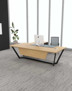 Snow Executive Desk (Black Leg)