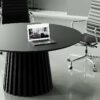 Flat Round Meeting Table (Black)